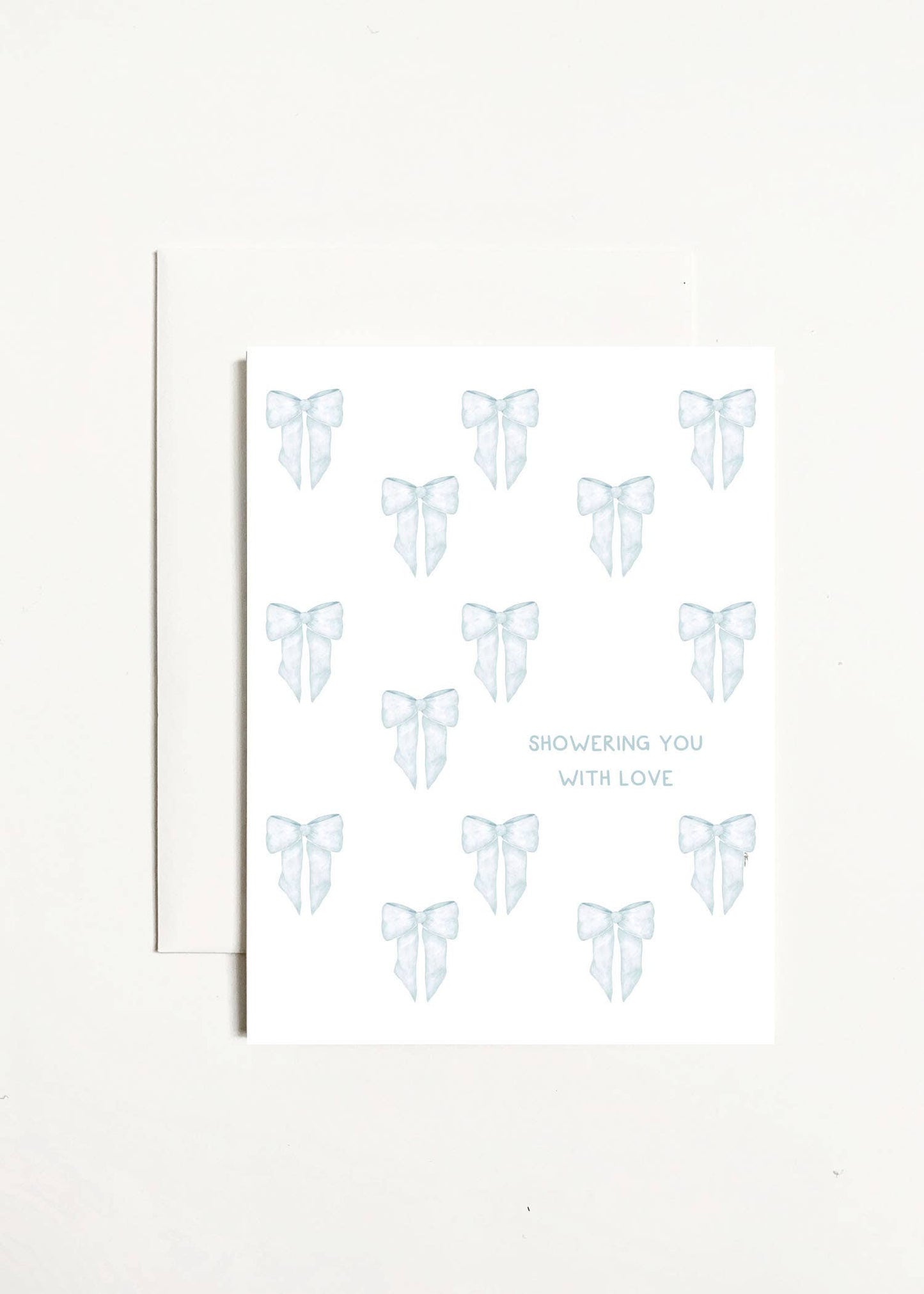 Blue Showering You With Love Greeting Card