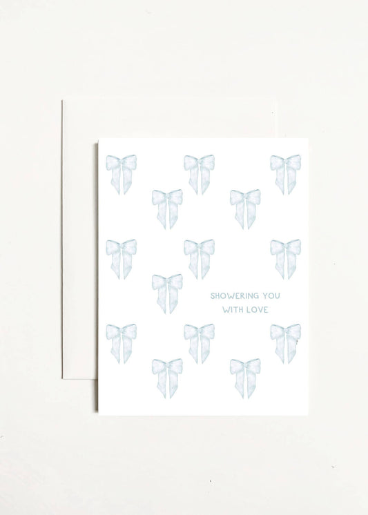 Blue Showering You With Love Greeting Card