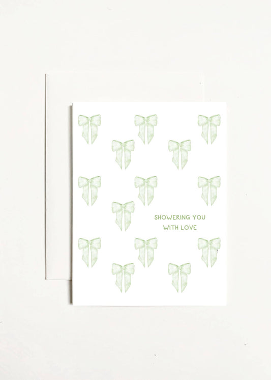 Green Showering You With Love Greeting Card