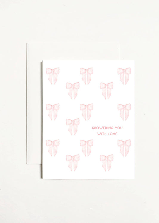 Pink Showering You With Love Greeting Card